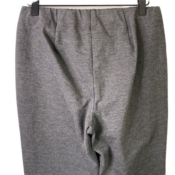 J Jill Ponte Slim Leg Gray Pant Knit Pullon Charcoal Gray Side Slit Size S Tall - Picture 6 of 16